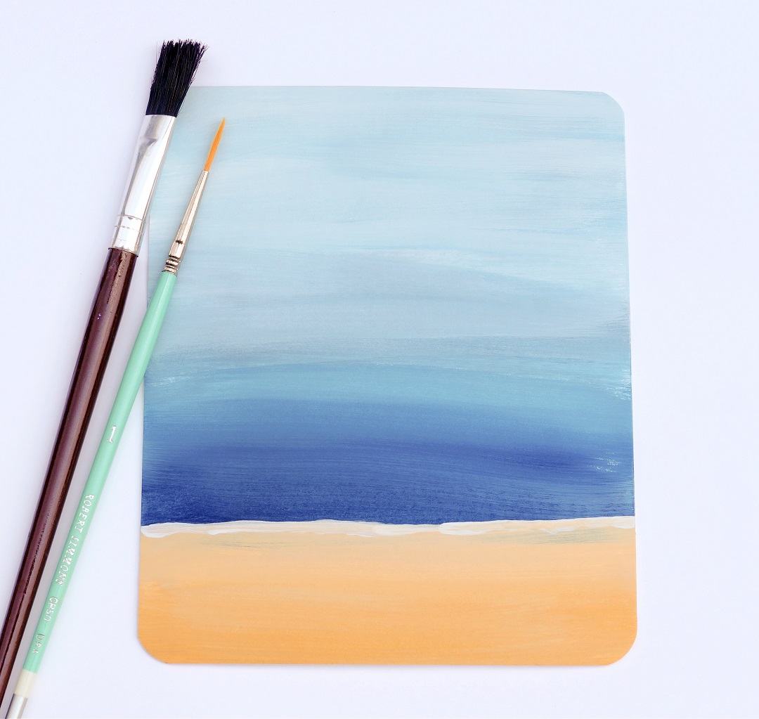How to create a mini painting using paint and vinyl.