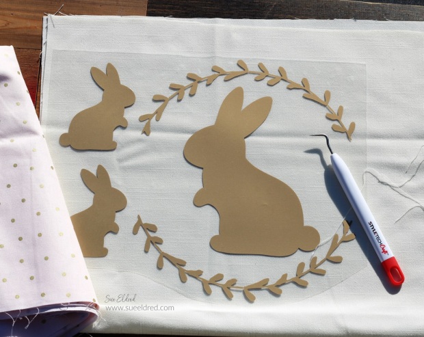 DIY Gold Bunny Silhouette Pillow & Treat Bag