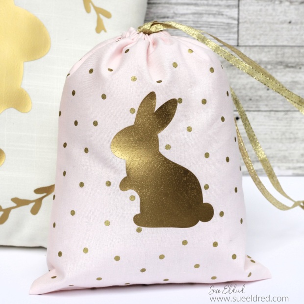 DIY Gold Bunny Silhouette Treat Bag