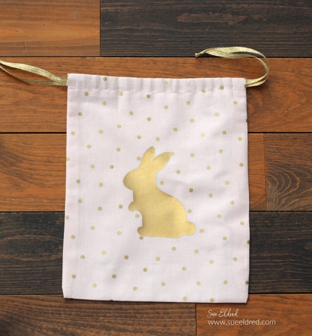 DIY Gold Bunny Silhouette Treat Bag