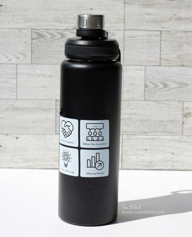 We are all a Work in Progress-How to Upcycle a promotional water bottle.